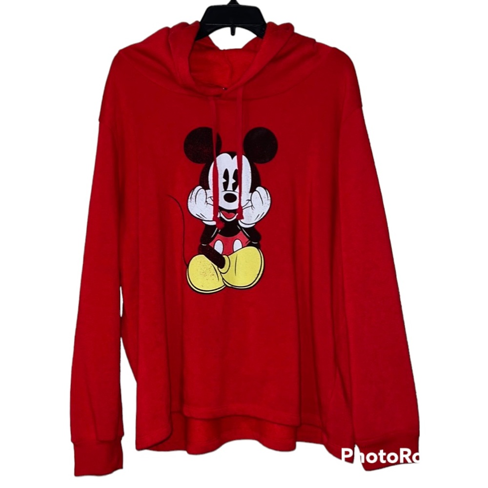 COPY - Disney Mickey Mouse pullover hoodie 2X adjustable hood preloved hands on…